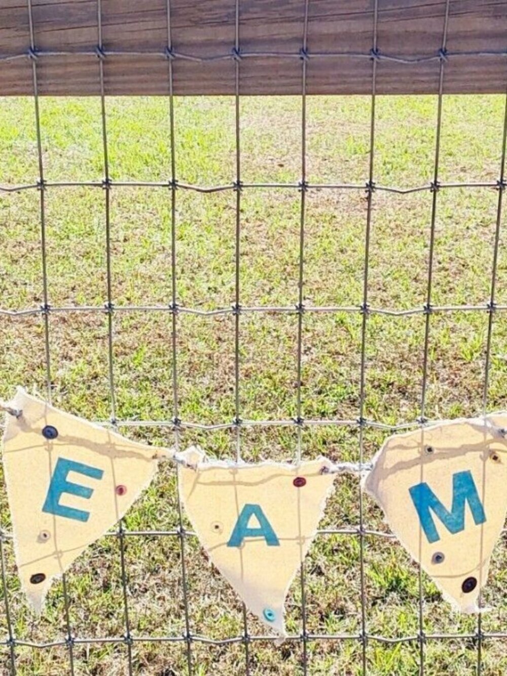 Boho DREAMER Canvas Banner Flag with Buttons, Unique Bedroom Decor